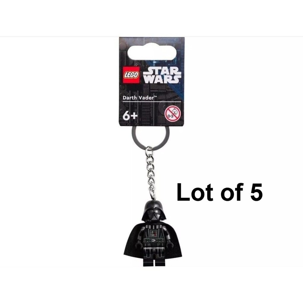 LEGO Star Wars Darth Vader Keychain 854236 Minifigure Keyring Kids Gift LOT OF 5